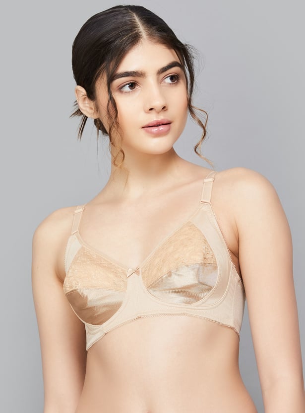 AMANTE Lace Non Padded Non Wired Seamed Support Bra