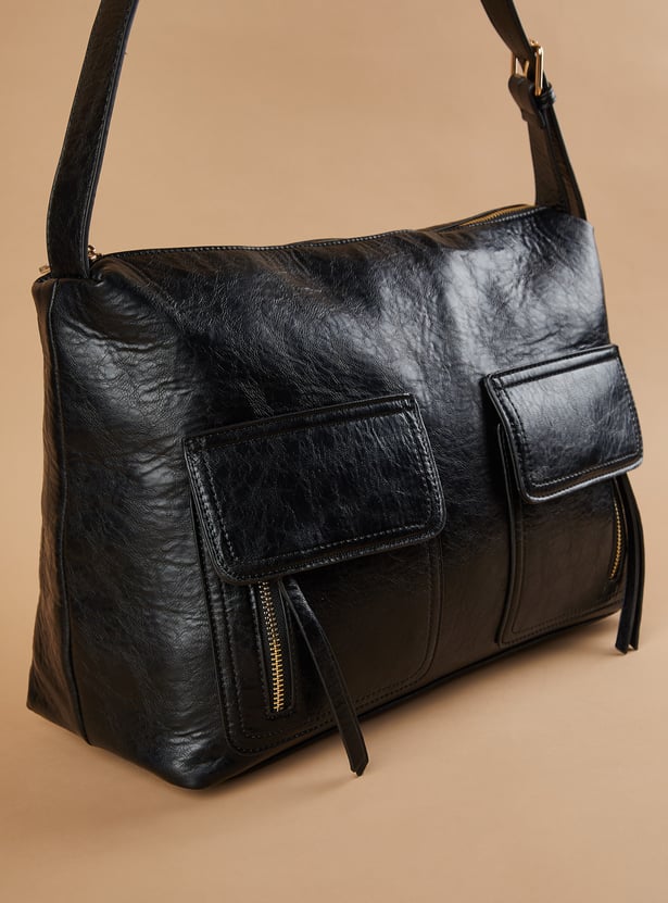 CODE Textured Shoulder Bag