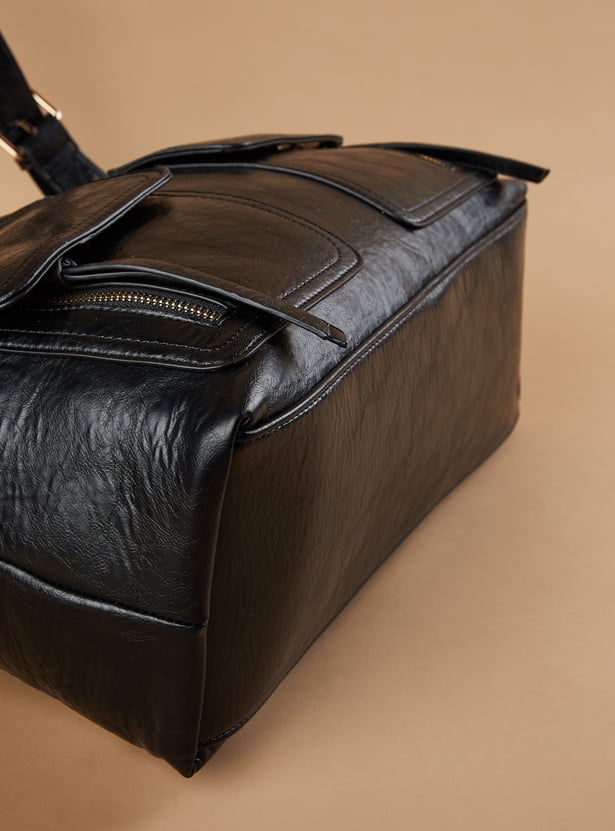 CODE Textured Shoulder Bag