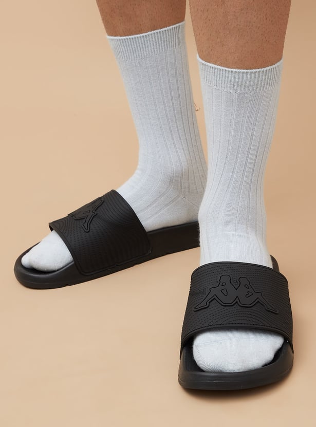 KAPPA Logo Embossed Sliders