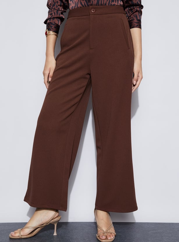 CODE CLASSIC Flat Front Mid-Rise Trousers