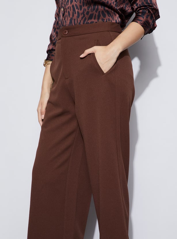 CODE CLASSIC Flat Front Mid-Rise Trousers