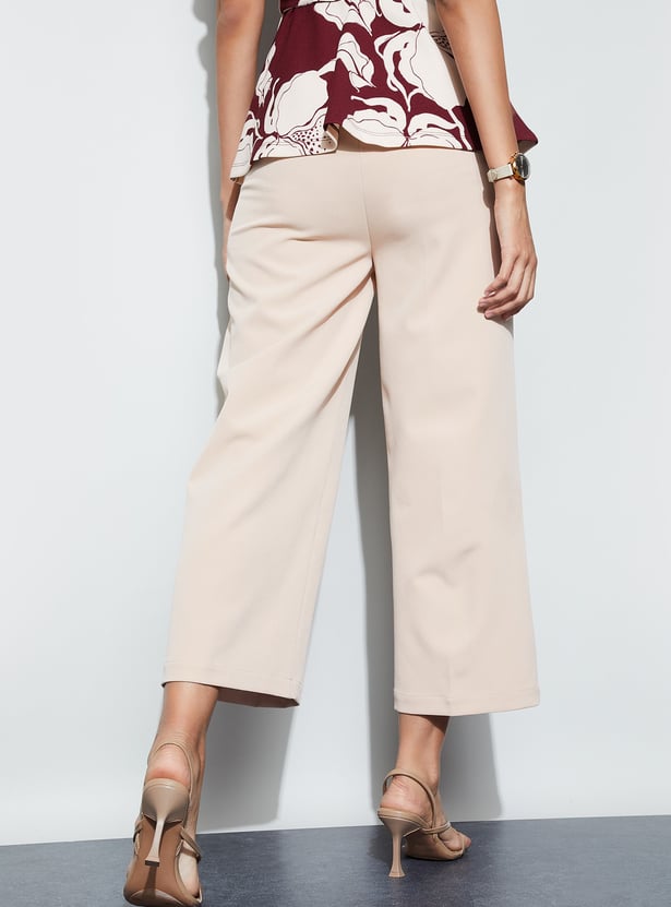 CODE CLASSIC Solid Wide Leg Trousers