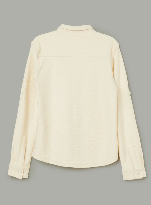 FAME FOREVER Boys Textured Shirt