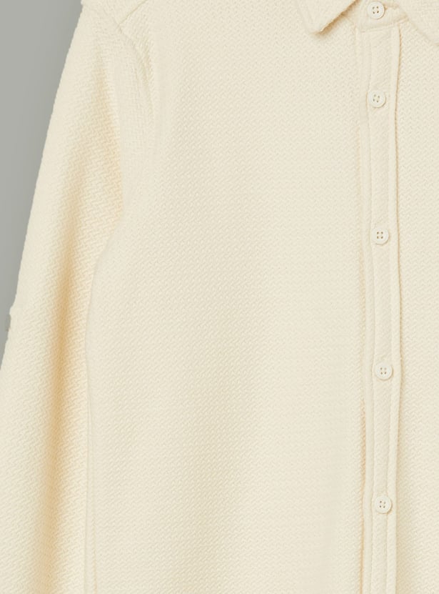 FAME FOREVER Boys Textured Shirt