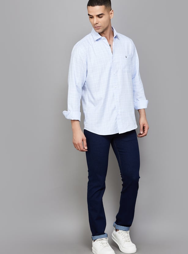 V DOT Solid Slim Straight Trousers
