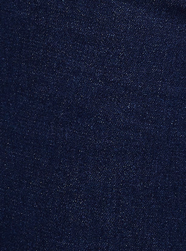 V DOT Solid Slim Straight Trousers