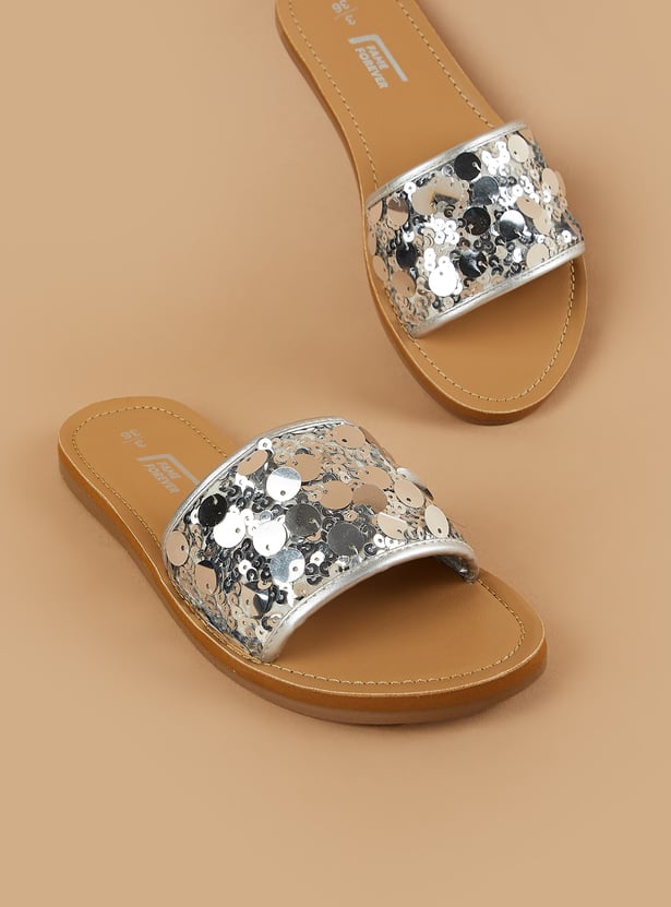 FAME FOREVER Girls Sequinned Flats