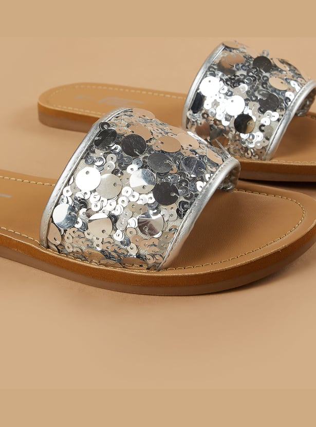 FAME FOREVER Girls Sequinned Flats
