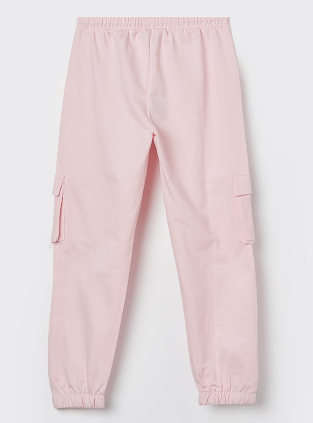 FAME FOREVER Girls Solid Cargo Joggers