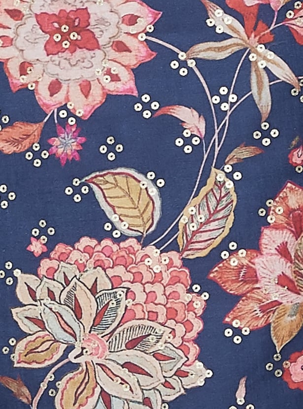 MELANGE Floral Print A-line Kurta Set