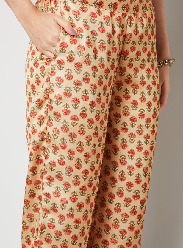MELANGE Floral Print Kurta Set