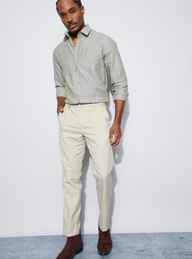 CODE Solid Regular Fit Shirt