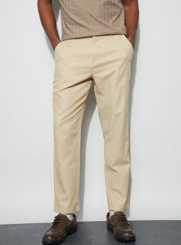 CODE UNWIND Solid Regular Fit Trousers