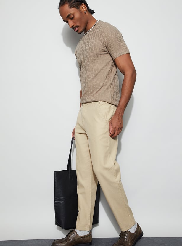 CODE UNWIND Solid Regular Fit Trousers