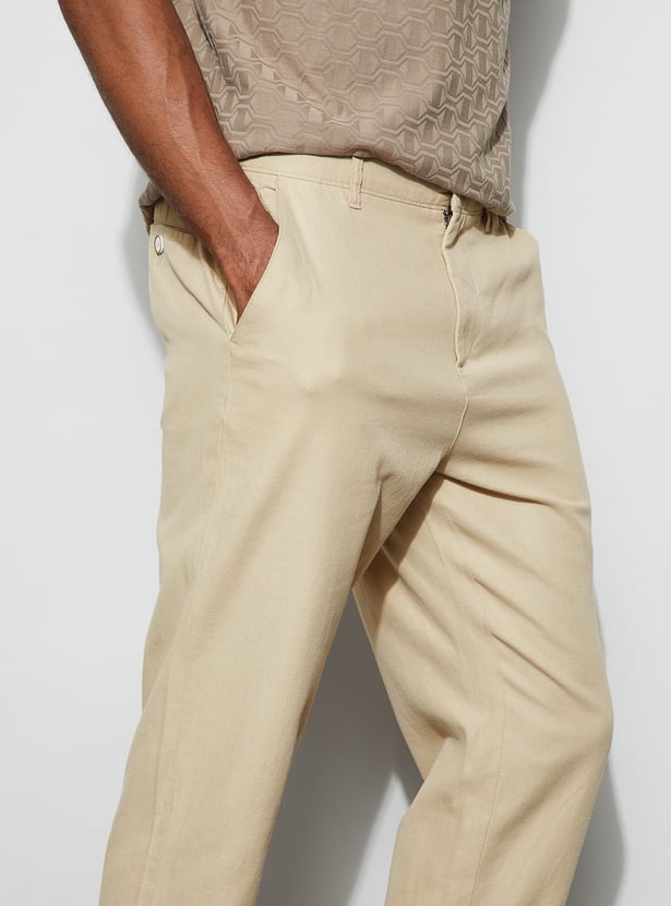 CODE UNWIND Solid Regular Fit Trousers
