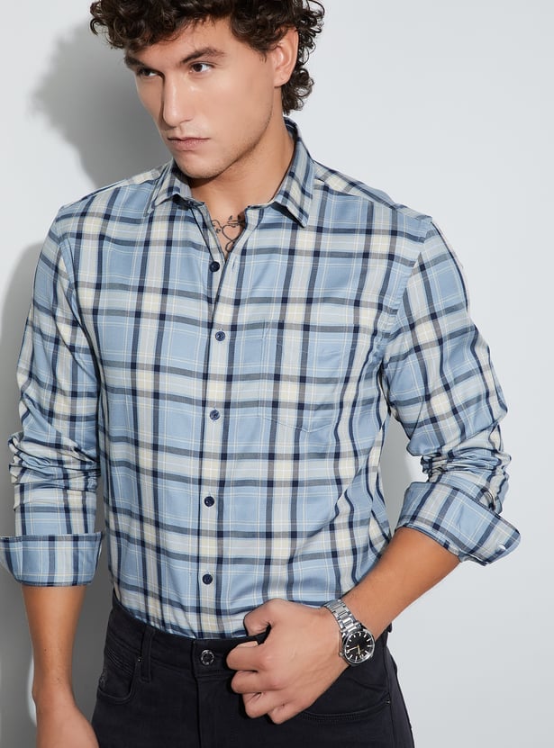 CODE Checked Regular Fit Shirt
