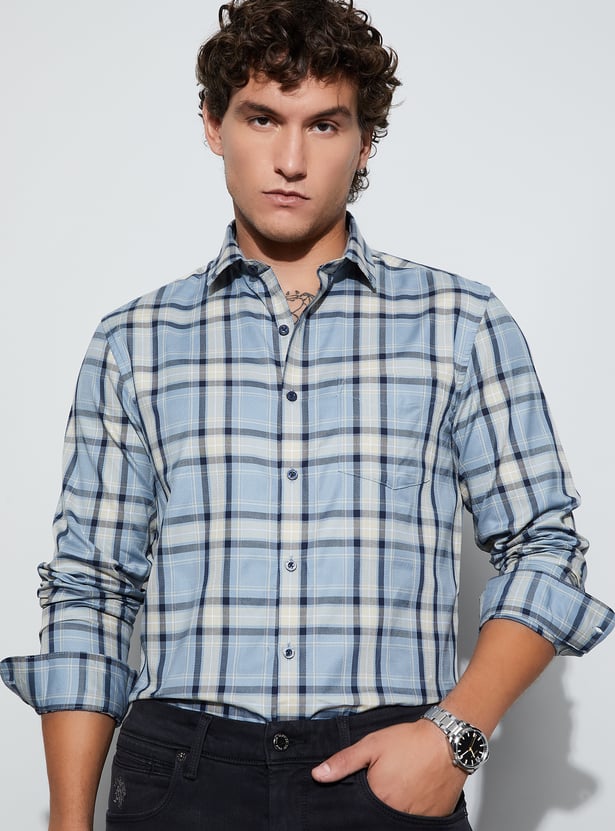 CODE Checked Regular Fit Shirt