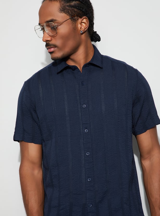 CODE Seersucker Regular Fit Shirt