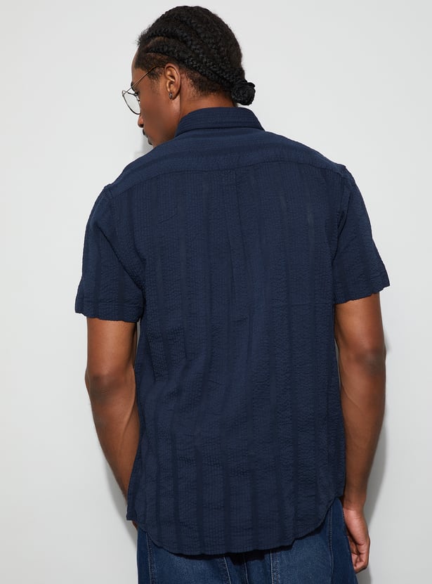 CODE Seersucker Regular Fit Shirt