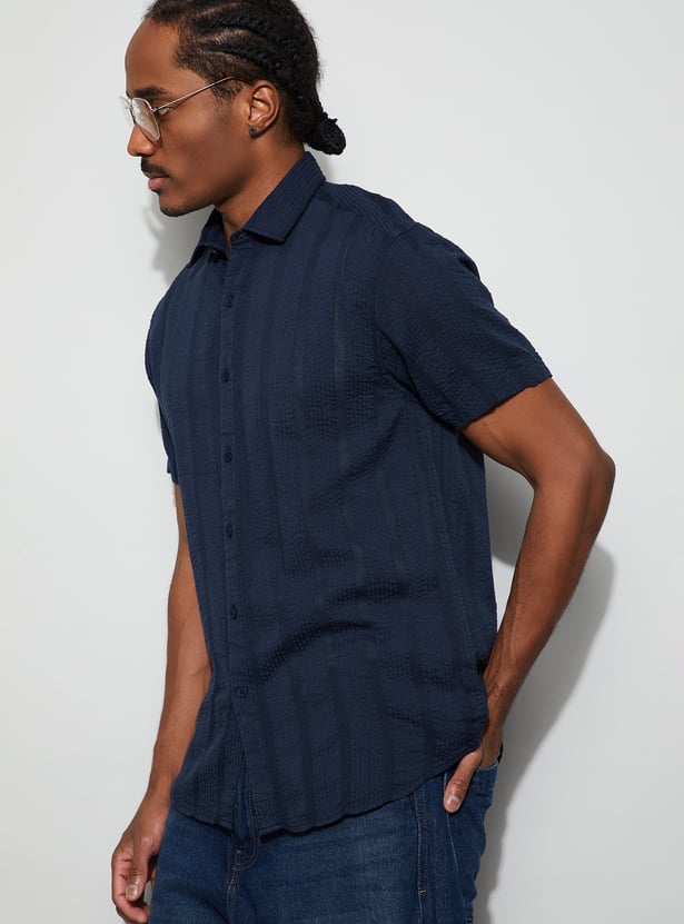 CODE Seersucker Regular Fit Shirt