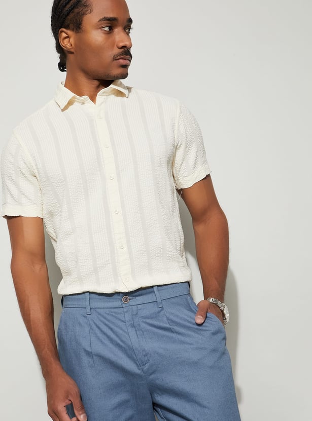 CODE Seersucker Regular Fit Shirt