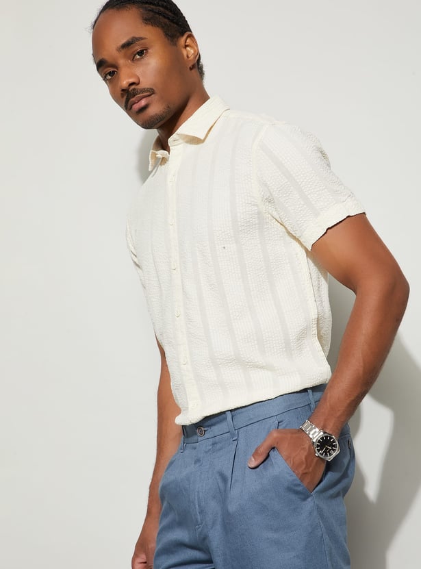 CODE Seersucker Regular Fit Shirt