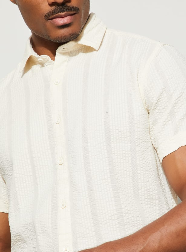 CODE Seersucker Regular Fit Shirt
