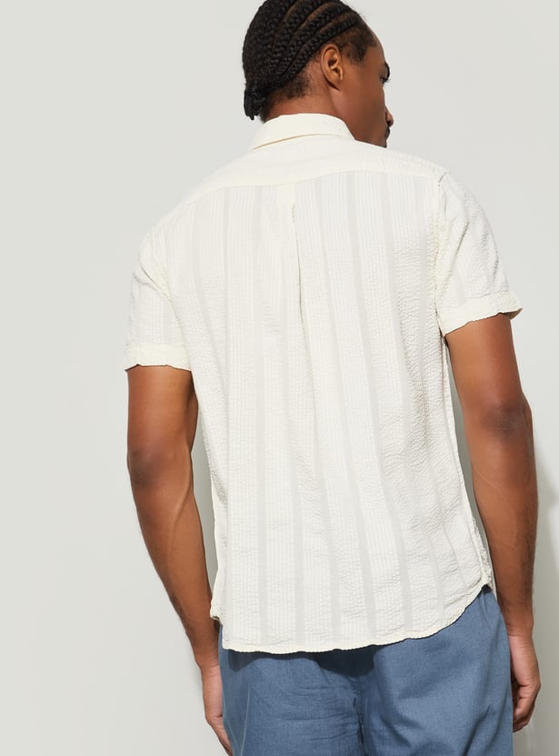CODE Seersucker Regular Fit Shirt