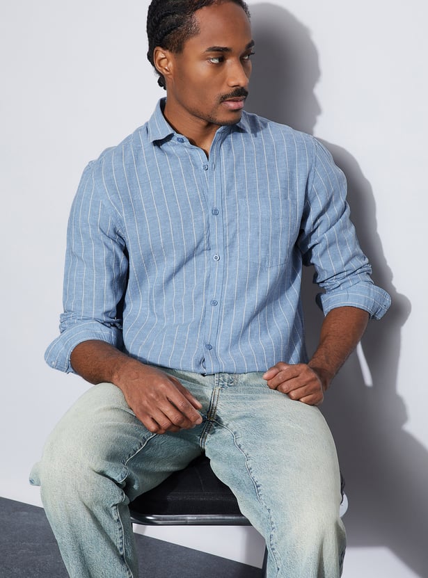 CODE Striped Regular Fit Shirt