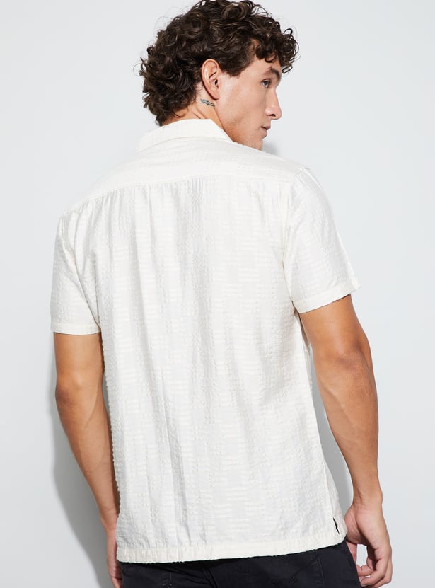 CODE UNWIND Textured Regular Fit Shirt