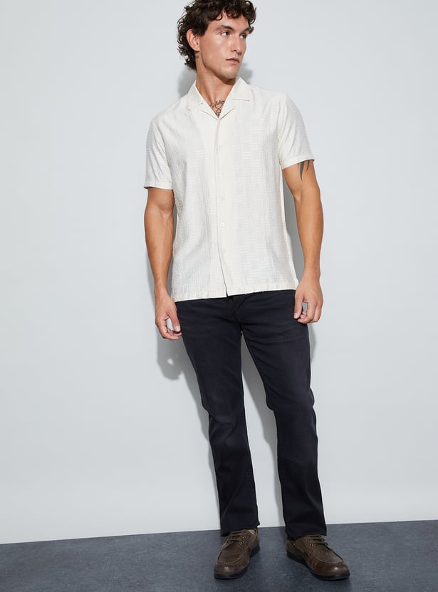 CODE UNWIND Textured Regular Fit Shirt