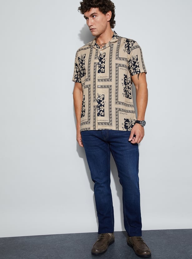 CODE UNWIND Floral Print Regular Fit Shirt