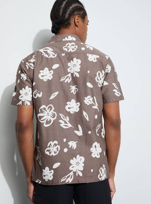 CODE UNWIND Floral Print Regular Fit Shirt
