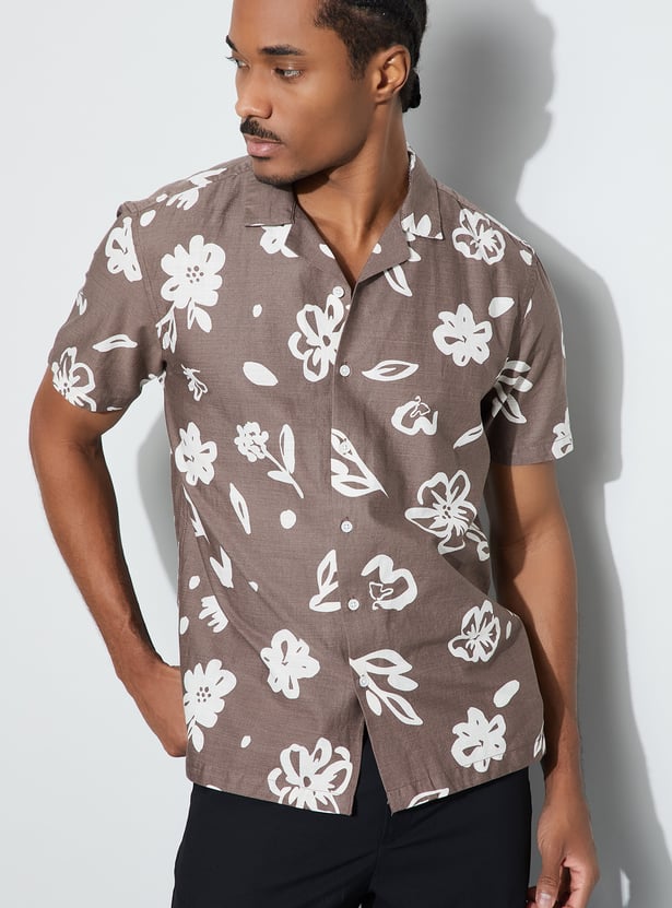 CODE UNWIND Floral Print Regular Fit Shirt
