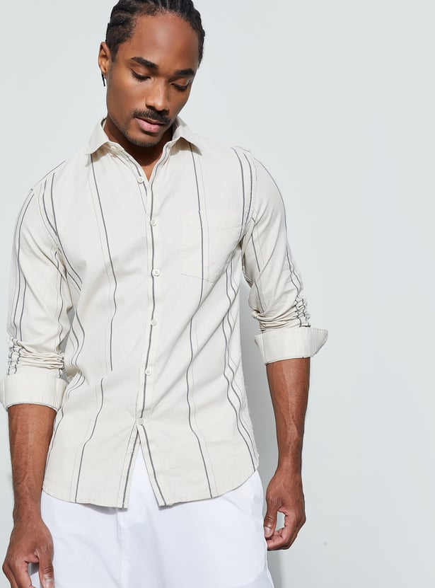 CODE Striped Slim Fit Shirt