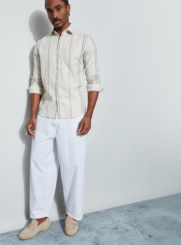 CODE Striped Slim Fit Shirt
