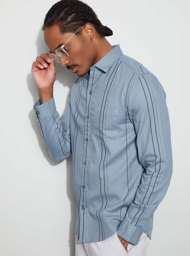 CODE Striped Slim Fit Shirt