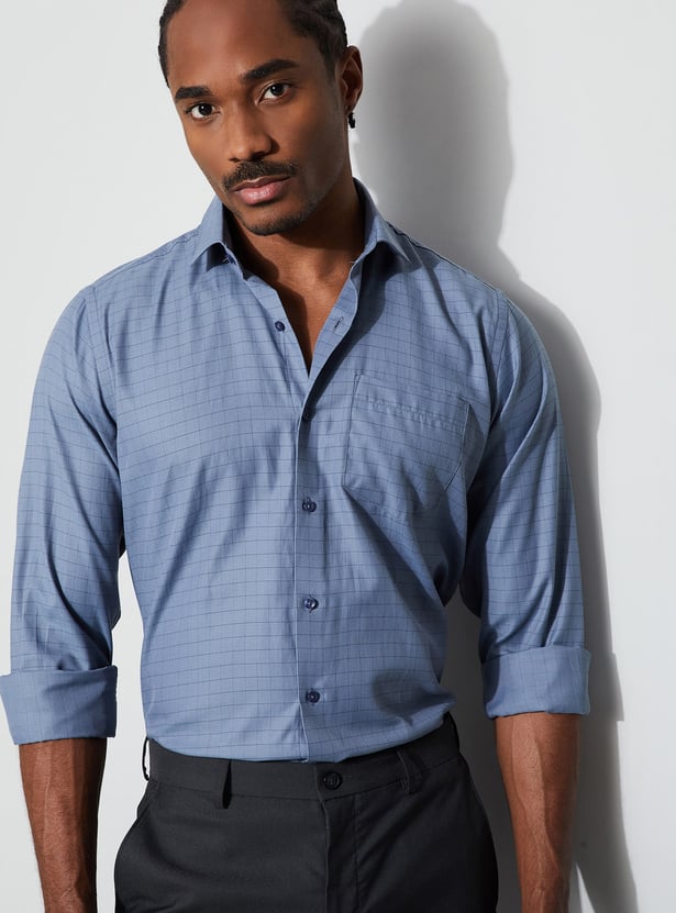 CODE Checked Regular Fit Formal Shirt
