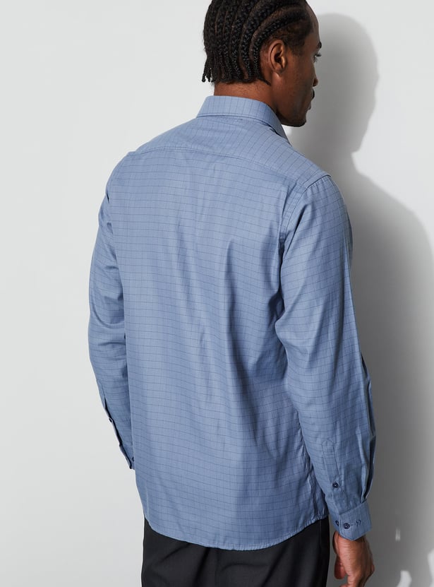 CODE Checked Regular Fit Formal Shirt