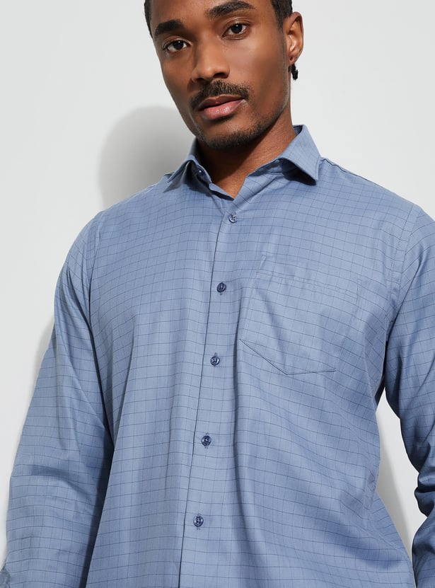 CODE Checked Regular Fit Formal Shirt