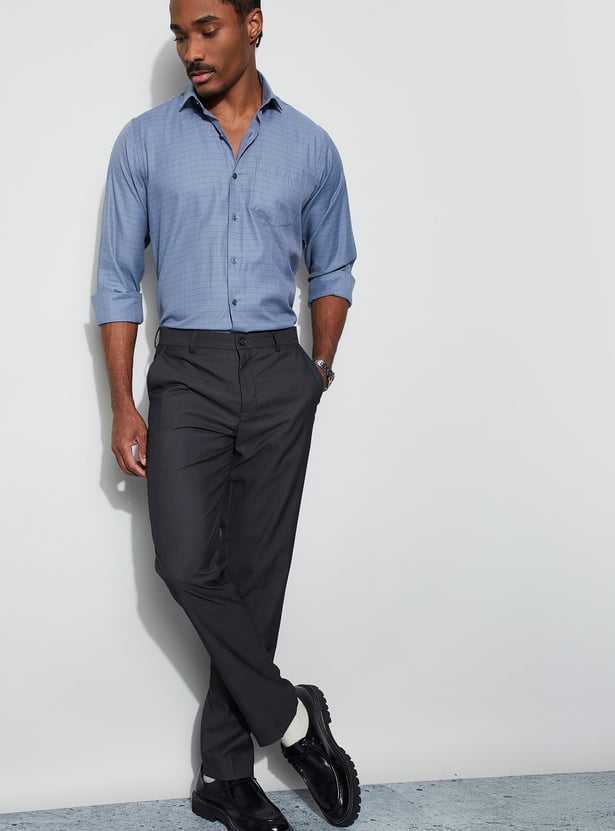 CODE Checked Regular Fit Formal Shirt