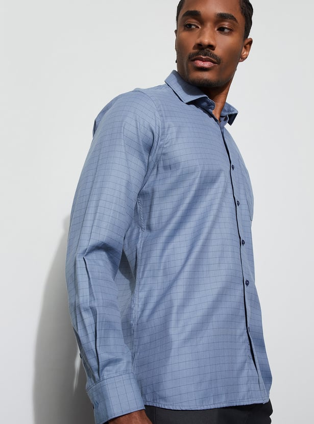 CODE Checked Regular Fit Formal Shirt