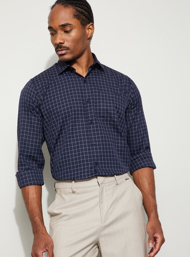 CODE Checked Regular Fit Formal Shirt