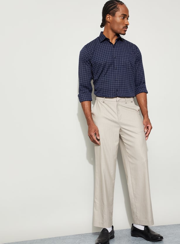 CODE Checked Regular Fit Formal Shirt