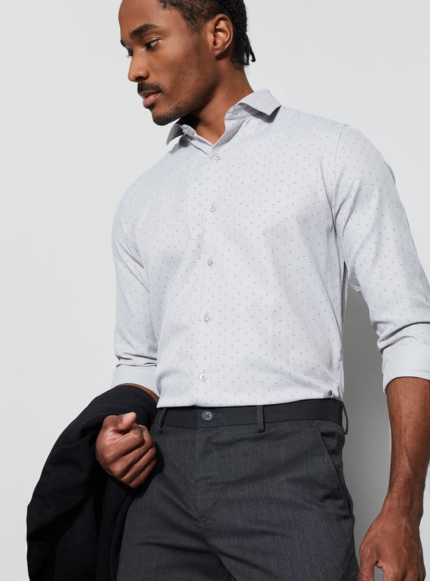CODE Printed Slim Fit Formal Shirt