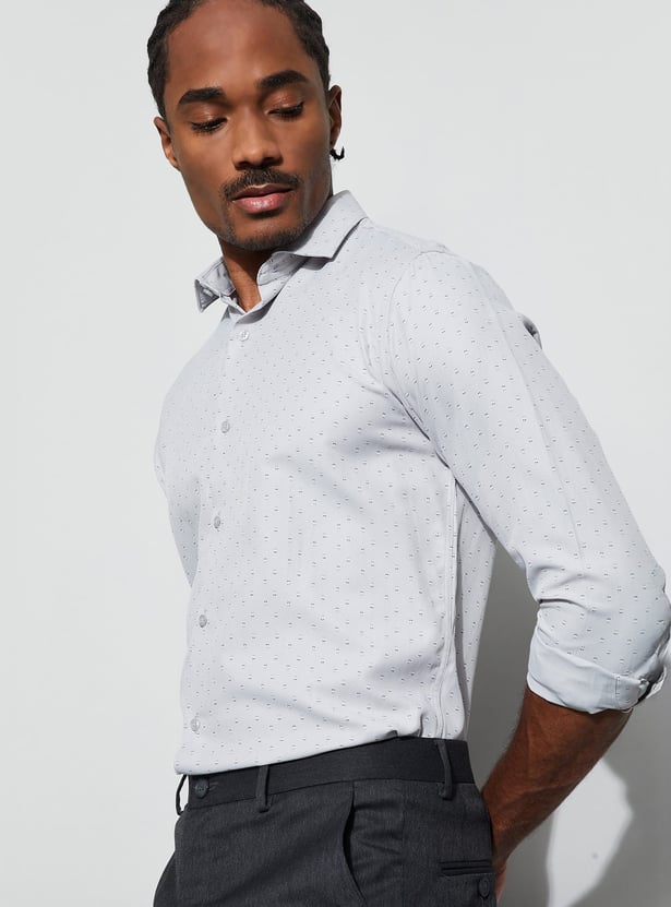 CODE Printed Slim Fit Formal Shirt