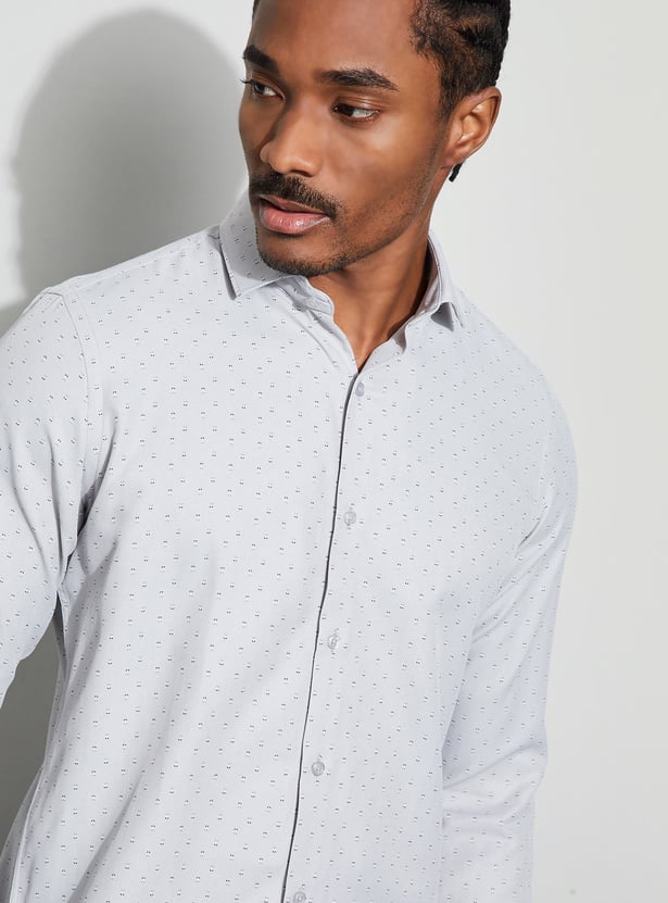 CODE Printed Slim Fit Formal Shirt