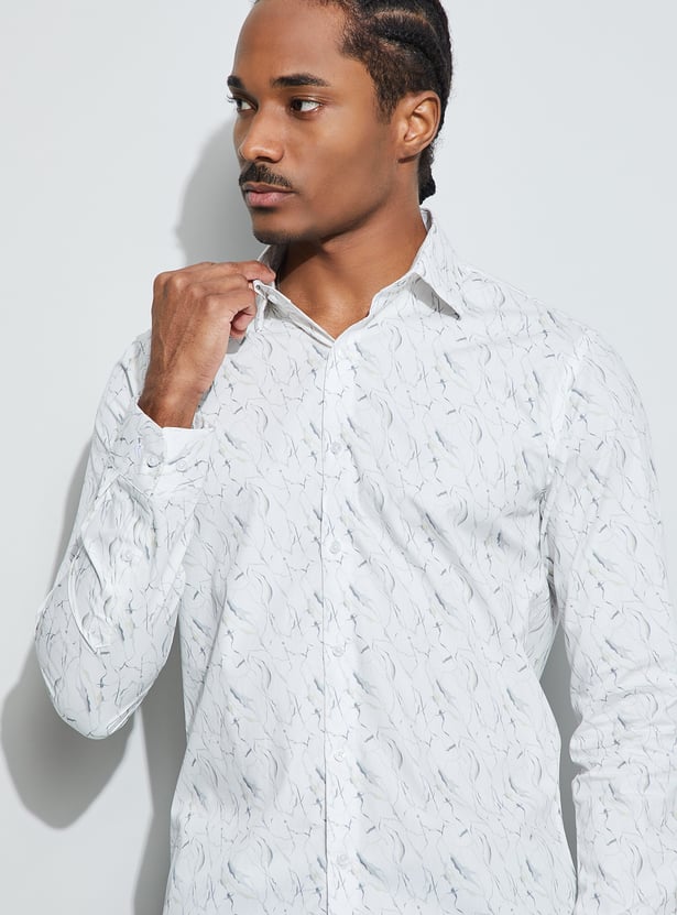 CODE Printed Slim Fit Formal Shirt