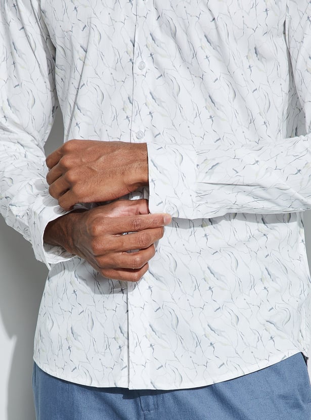 CODE Printed Slim Fit Formal Shirt